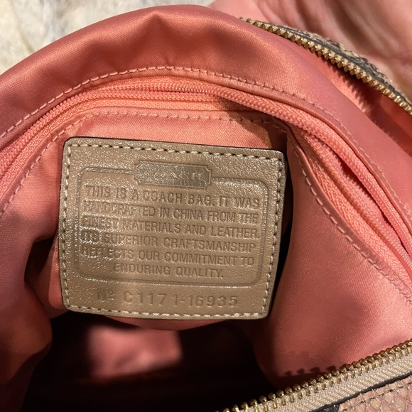 COACH Kristin embossed python leather hobo bag - Picture 9 of 16